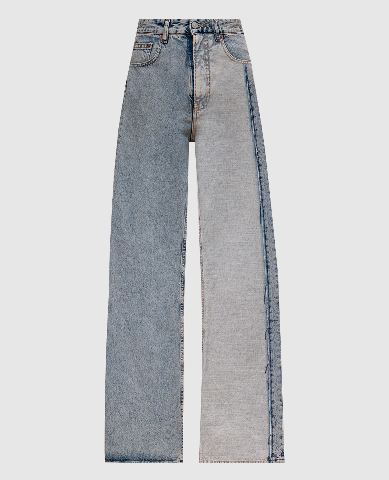 

Blue jeans with a distressed effect Maison Margiela MM6, Light blue