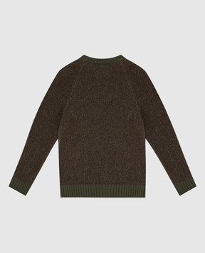 Balmain Children's green sweater with wool BX9P80Z3317810