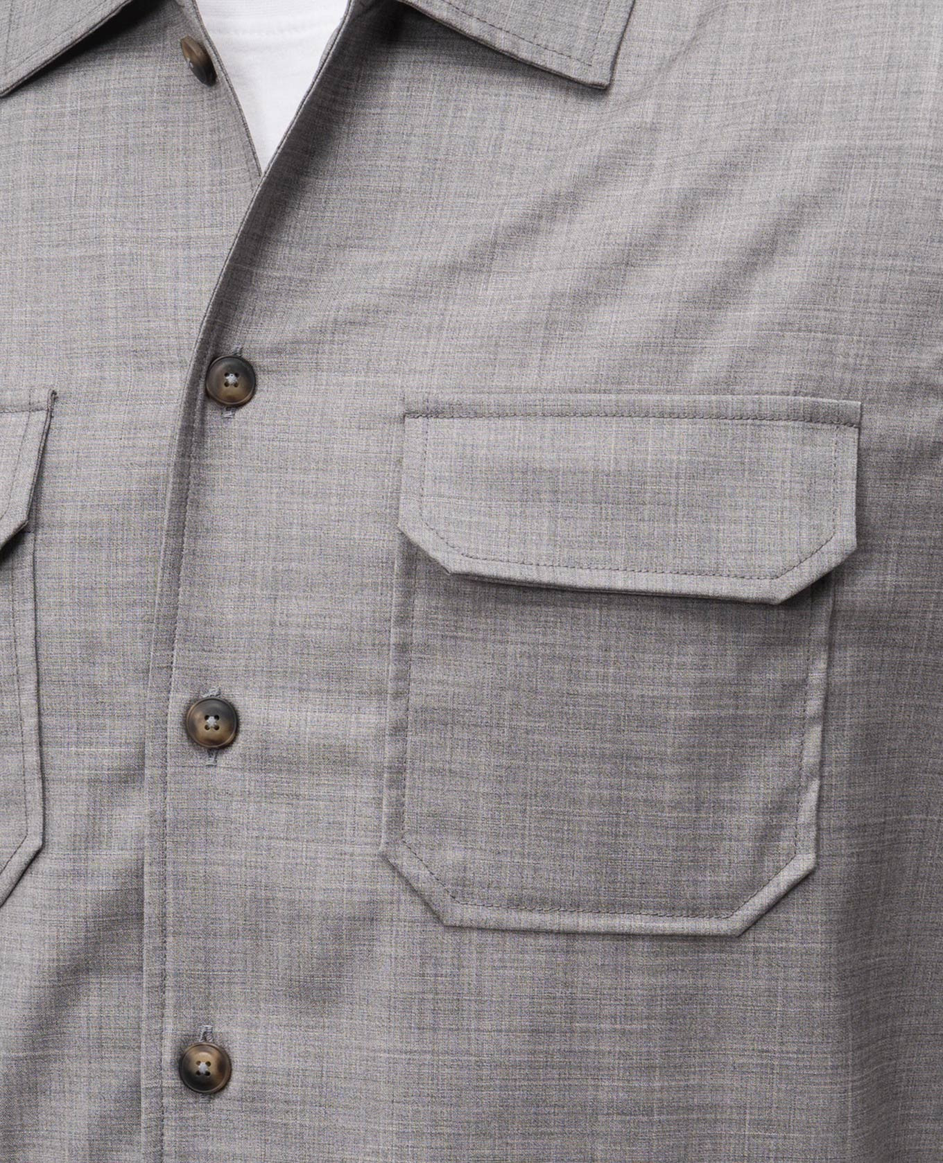 Gray wool shirt CAPOBIANCO 5