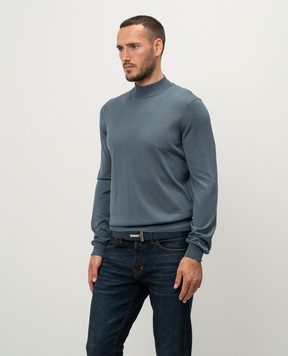 Tom Ford Blue jumper made of cashmere and silk KML002YMK005S23