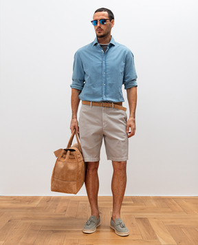 Brunello Cucinelli Grey Bermuda shorts M252DU0010