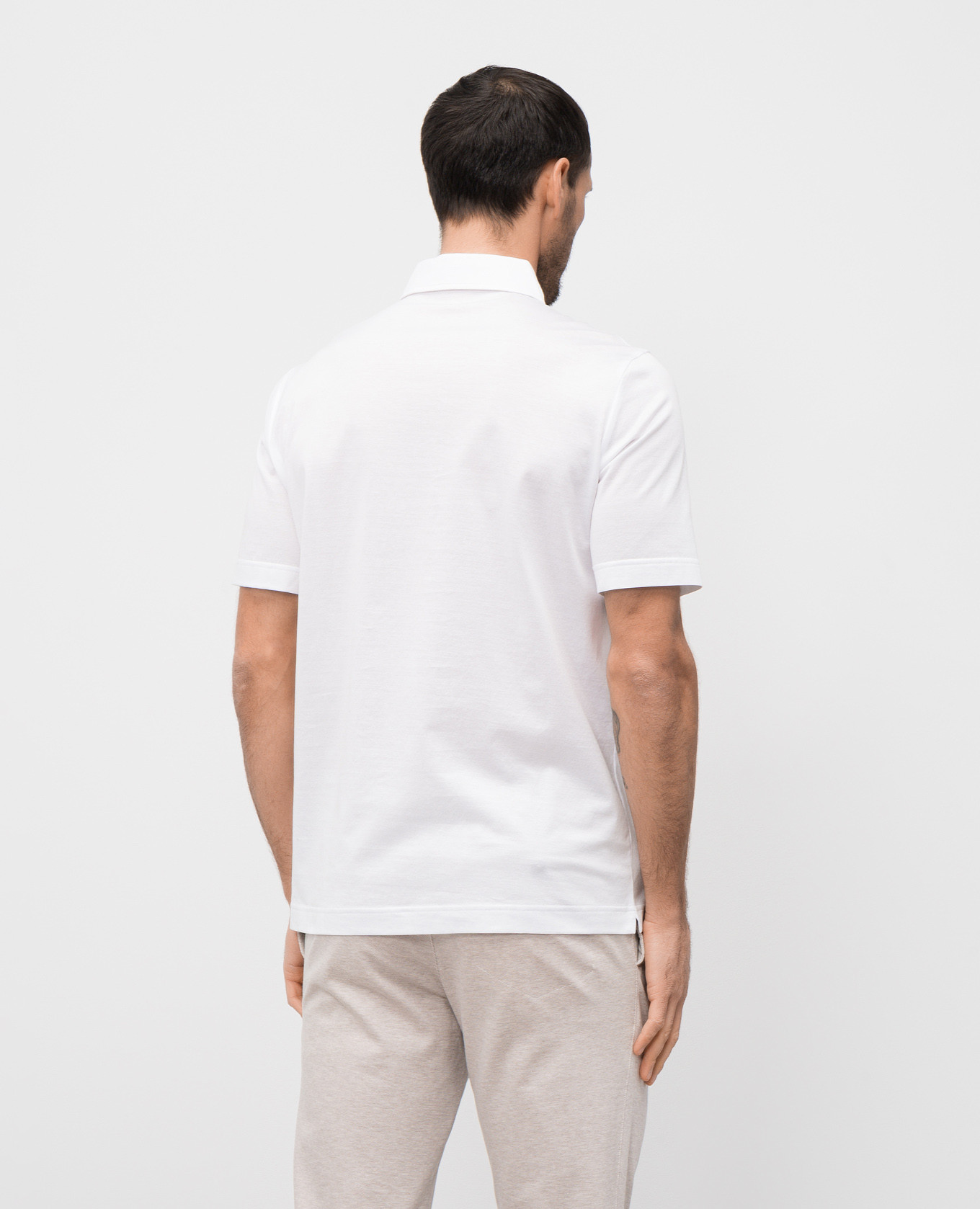 

White polo shirt with logo CAPOBIANCO