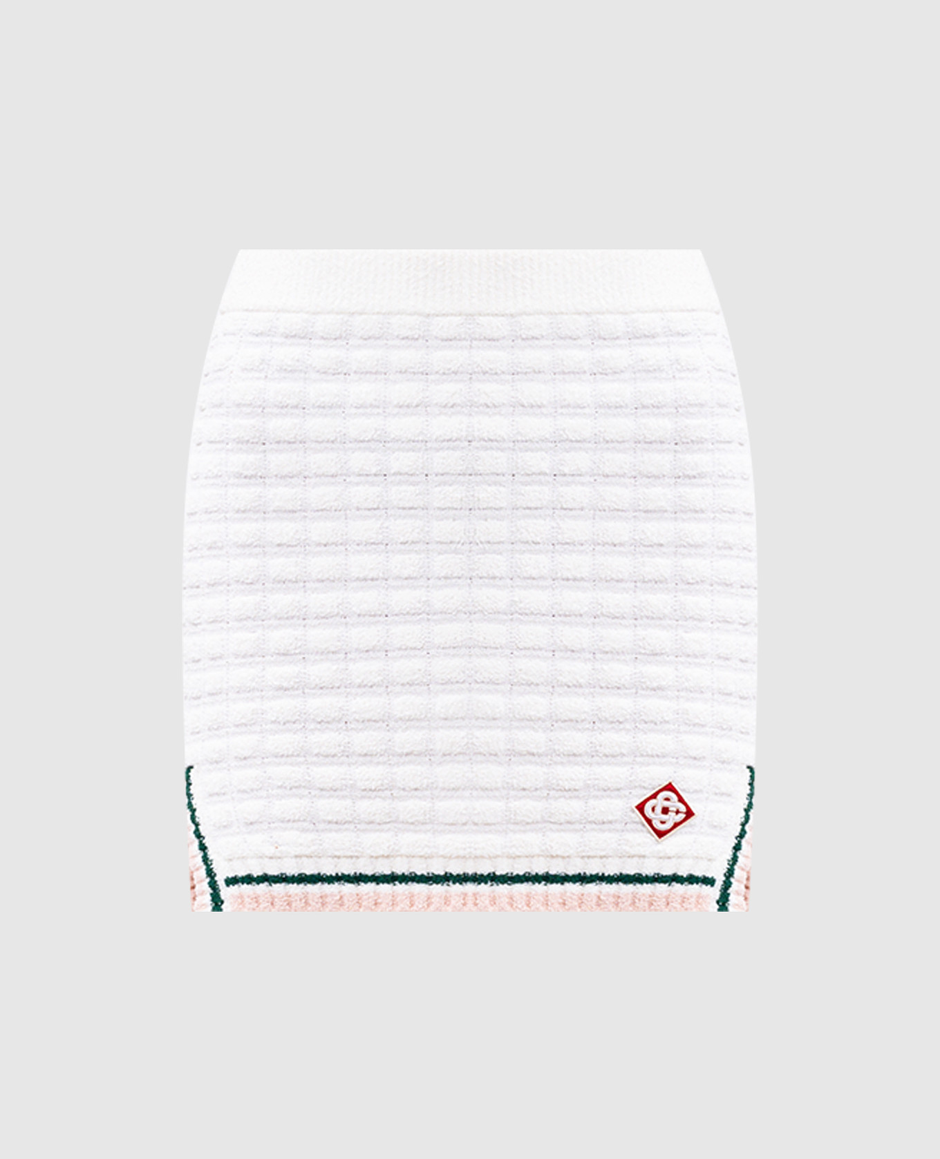 

White terry mini skirt with logo patch Casablanca