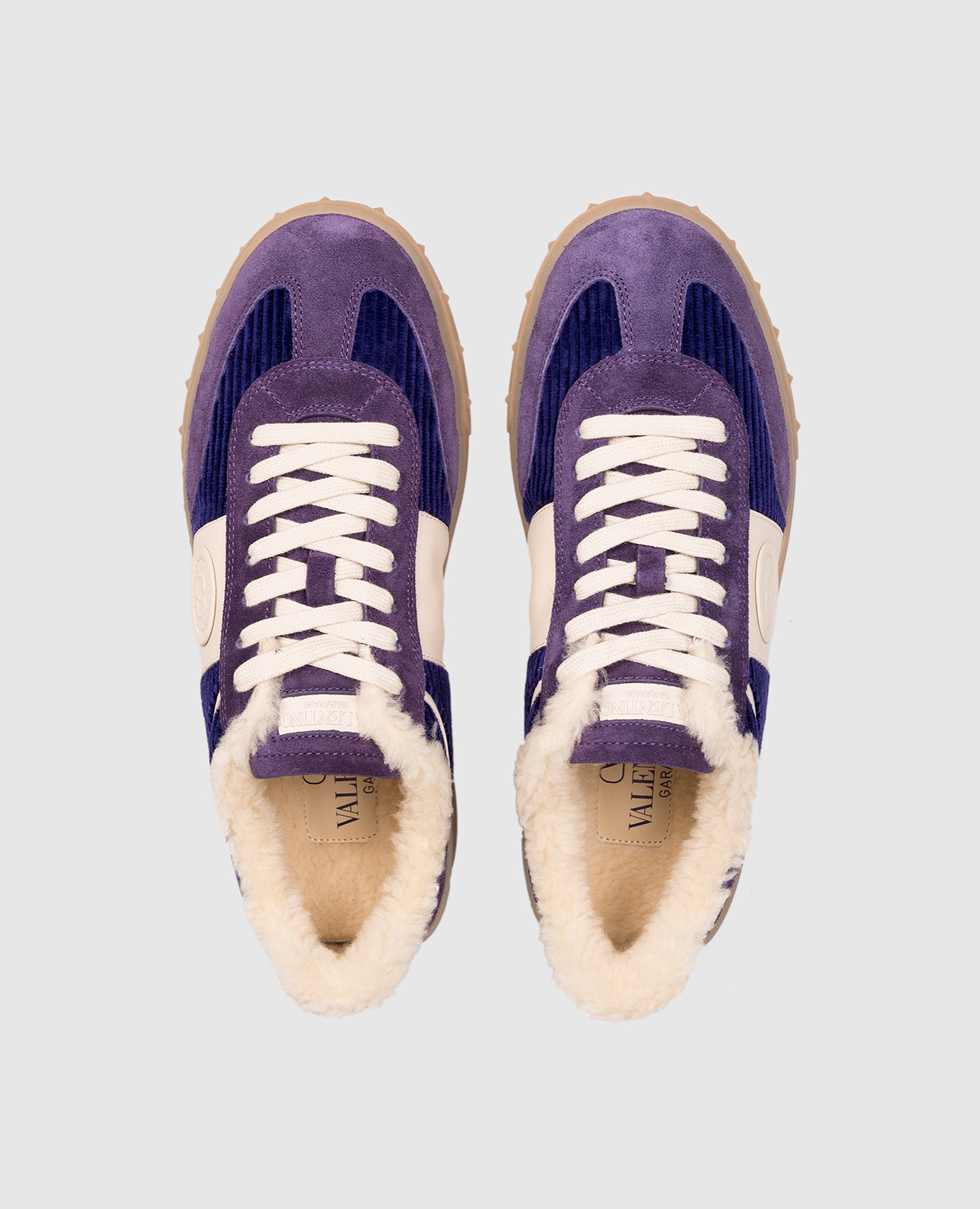 

Purple combo sneakers with logo emblem Valentino, Violet