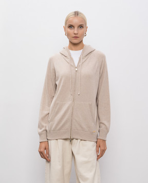 Enrico Mandelli Beige cashmere sports jacket with logo 2KD17A5519