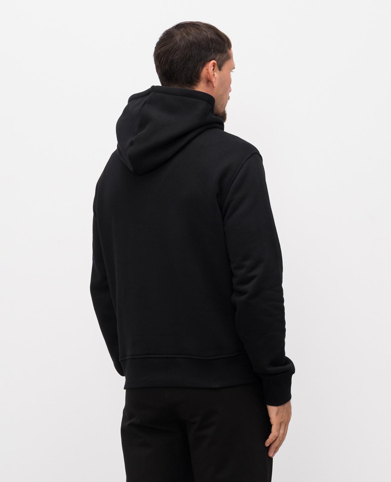 

Black hoodie with textured logo Trussardi
