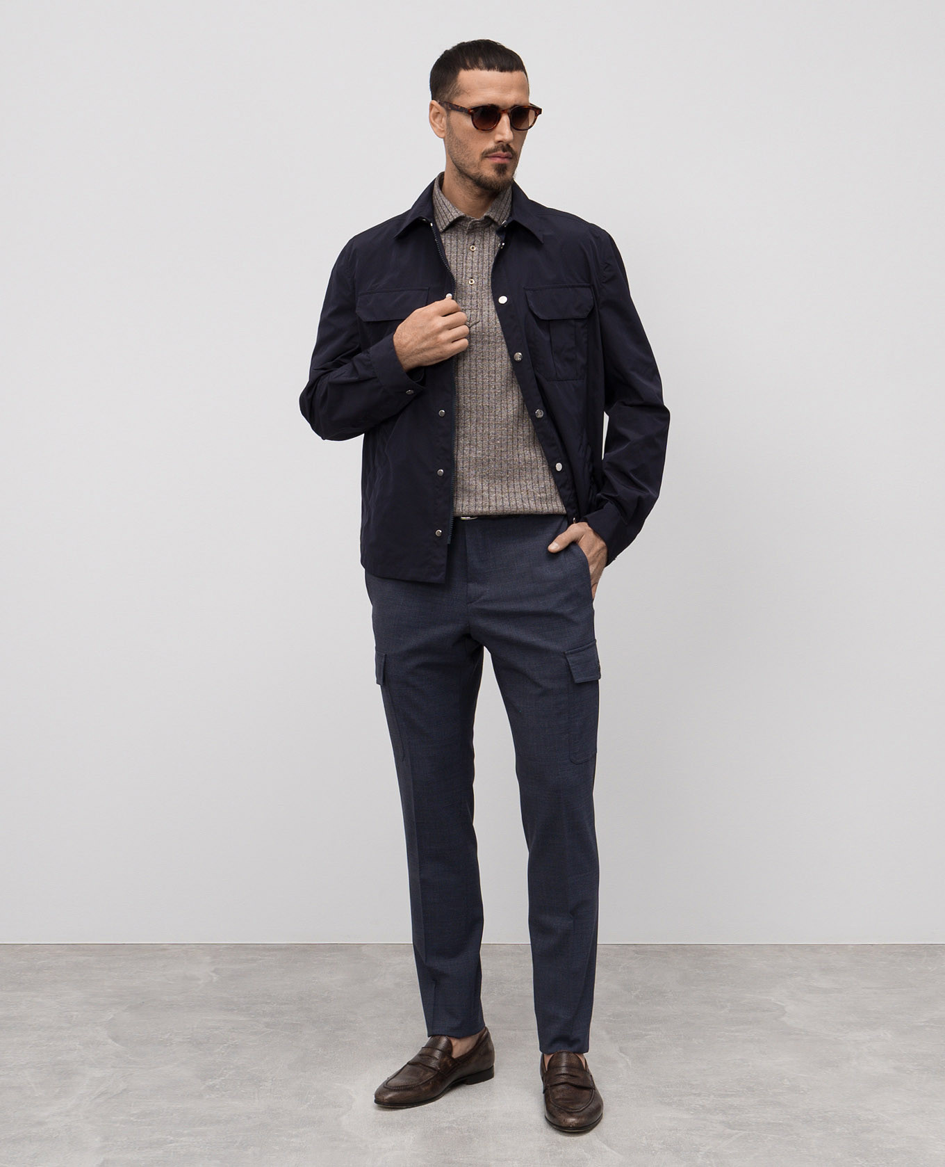 

Blue wool cargo pants Incotex