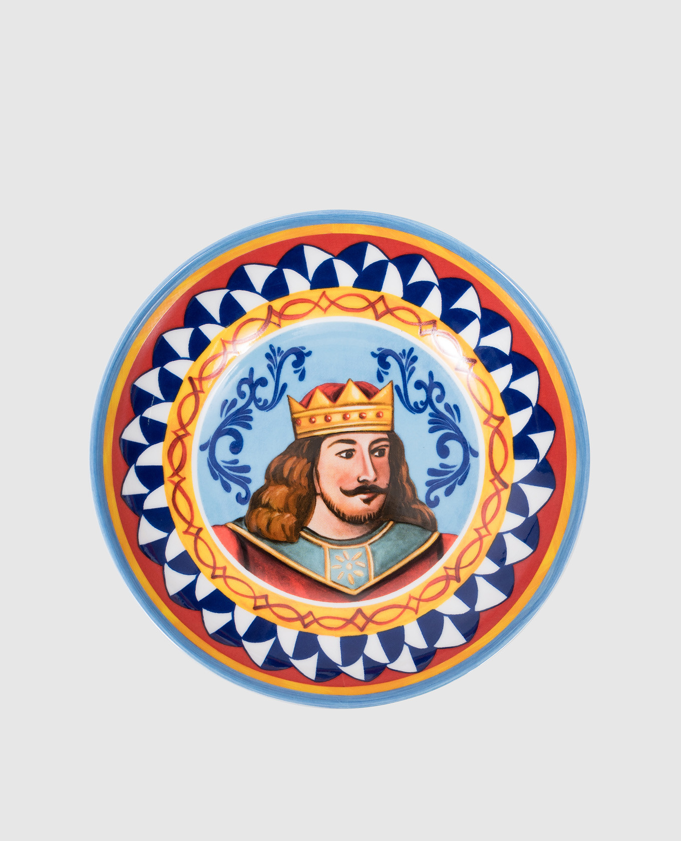 

A set of porcelain plates for first courses in the Carretto print Dolce&Gabbana, White
