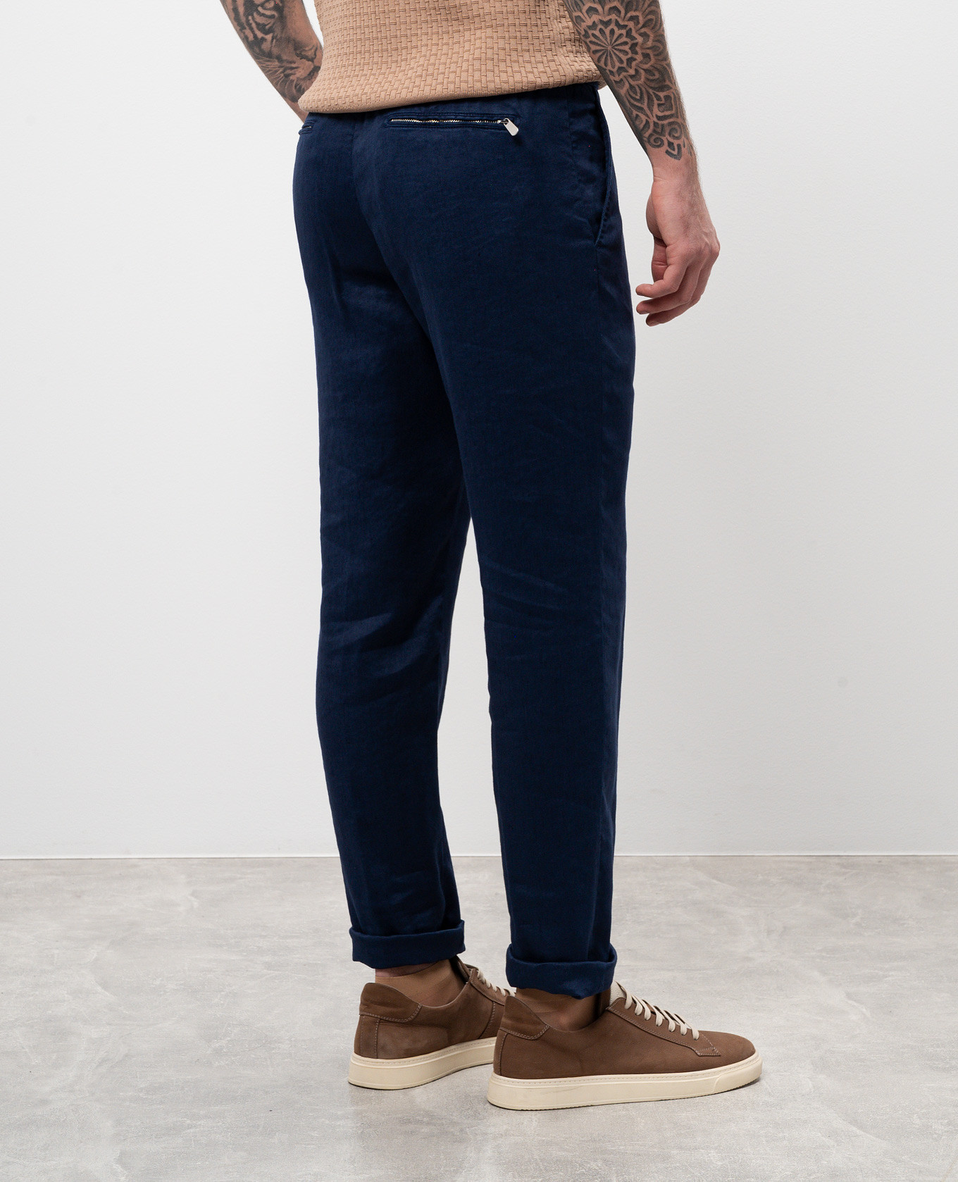 

Blue linen pants Marco Pescarolo