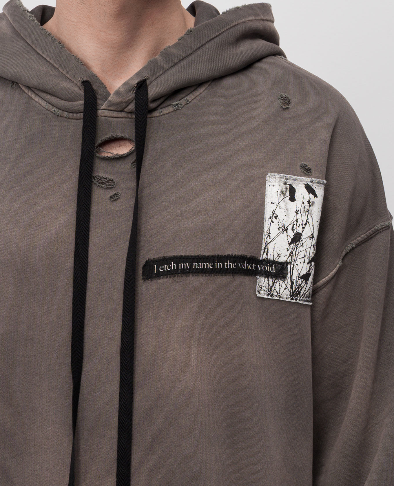 

Grey hoodie with vintage effect Ann Demeulemeester