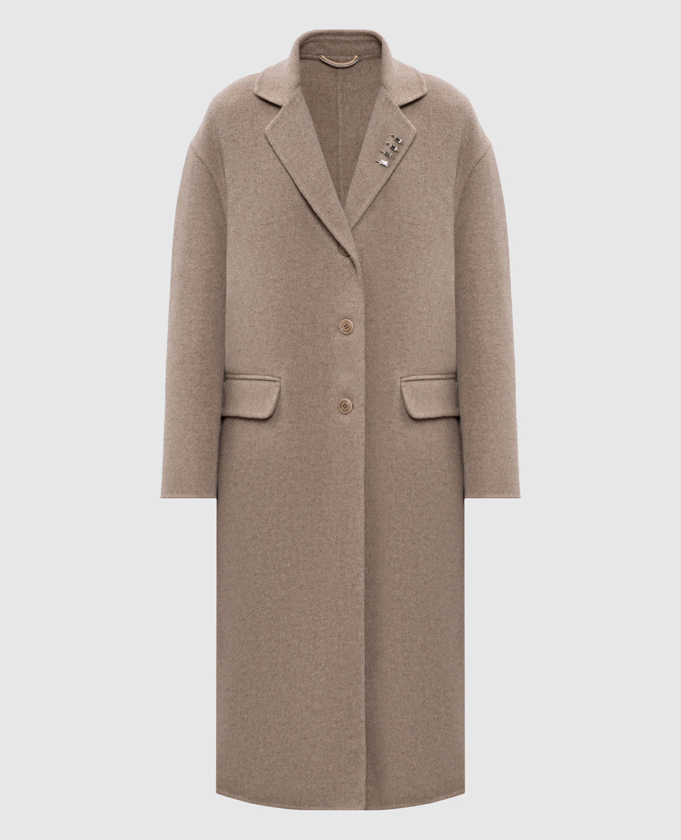 Beige wool and cashmere coat Ermanno Scervino