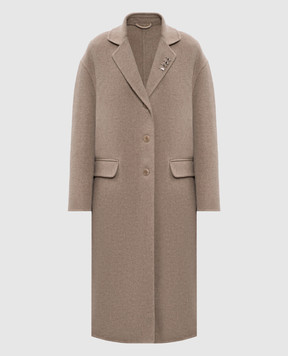 Ermanno Scervino Beige wool and cashmere coat D476D301CBNHO