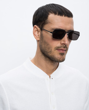 Dunhill Black Rollagas sunglasses with logo DU0076S