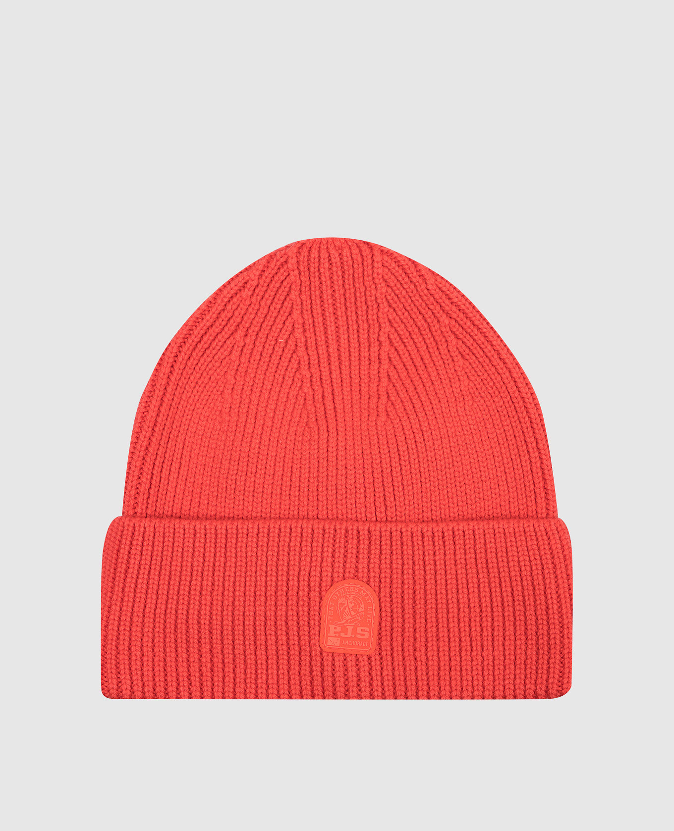 

Red wool cap with logo patch Parajumpers