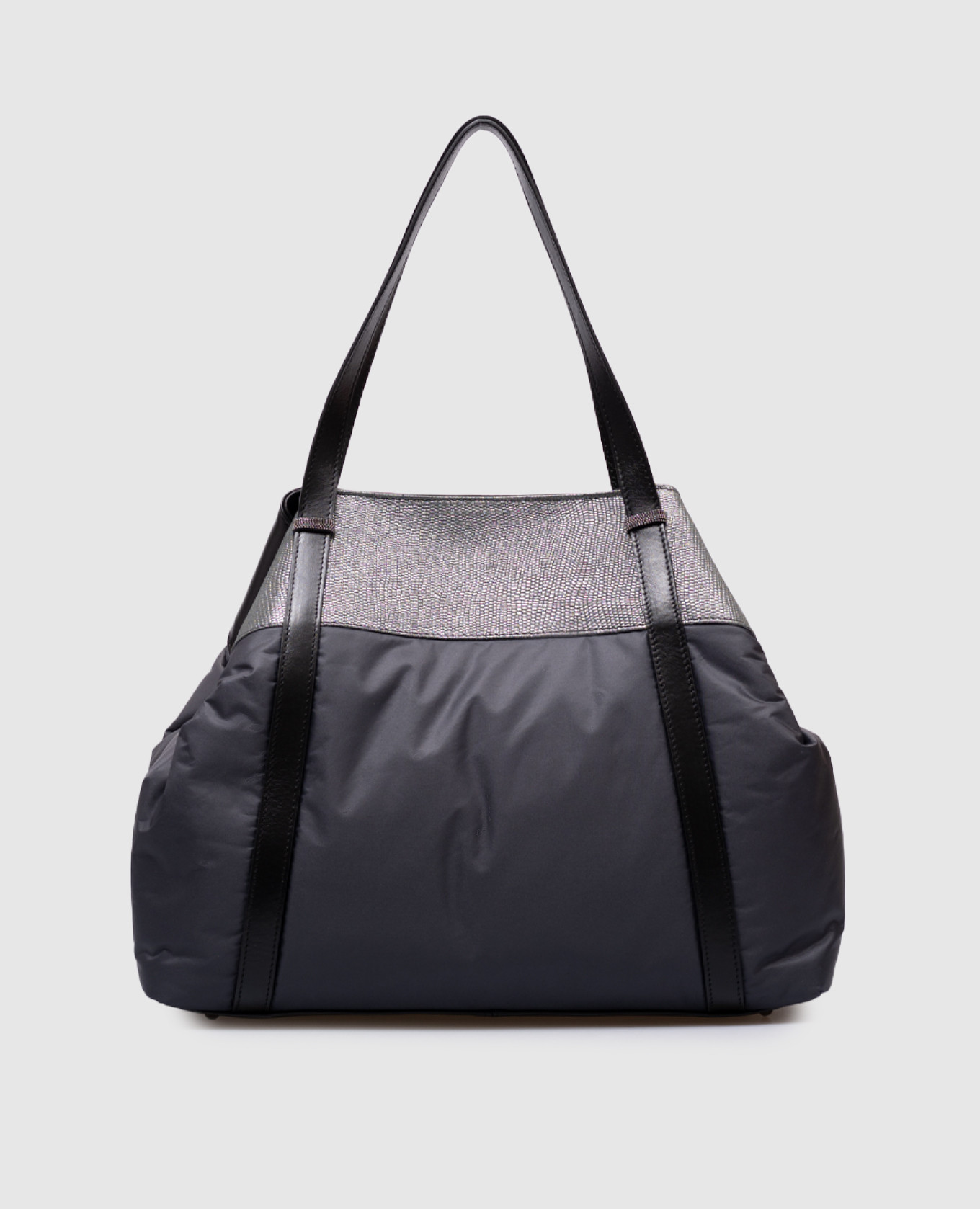 

Gray combination tote bag with monil chain Peserico, Grey