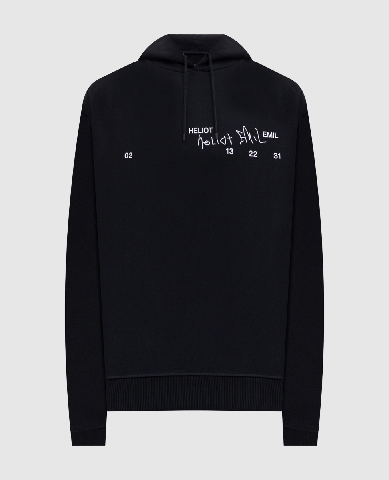Fulgens black hoodie with logo print Heliot Emil