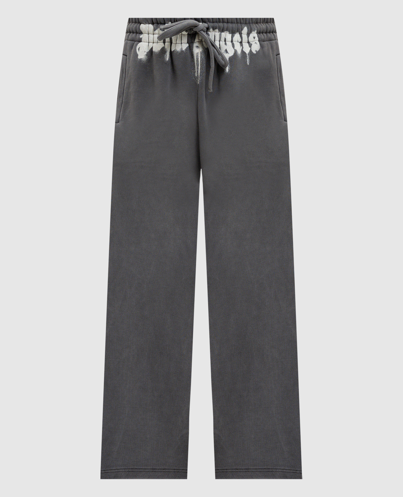 

Grey insulated track pants with Spray logo print Palm Angels