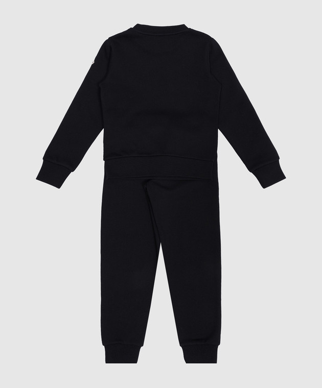 Moncler ENFANT Tuta nera da bambino con ricamo logo J29548M00003899PS6 acquista online su Symbol