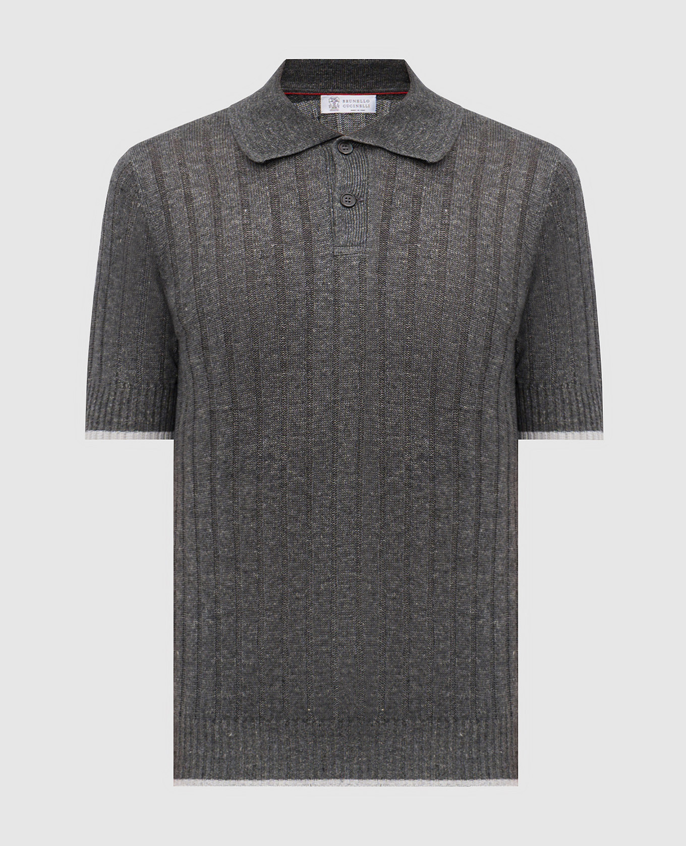 

Gray polo with linen Brunello Cucinelli, Grey