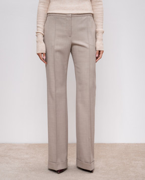 Philosophy di Lorenzo Serafini Beige wool flared pants with lapels A03085727