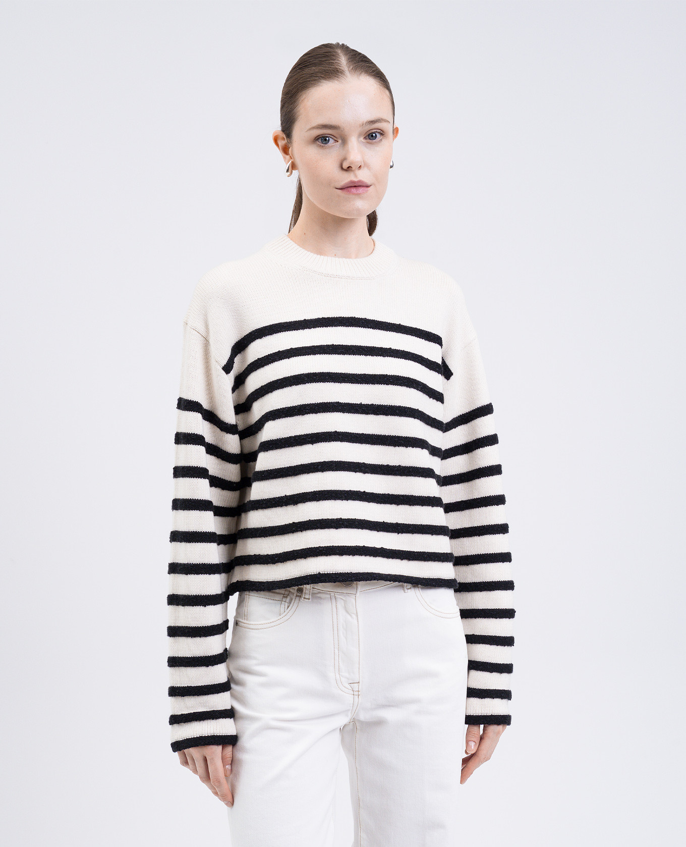 

Nia white striped cashmere sweater PROENZA SCHOULER