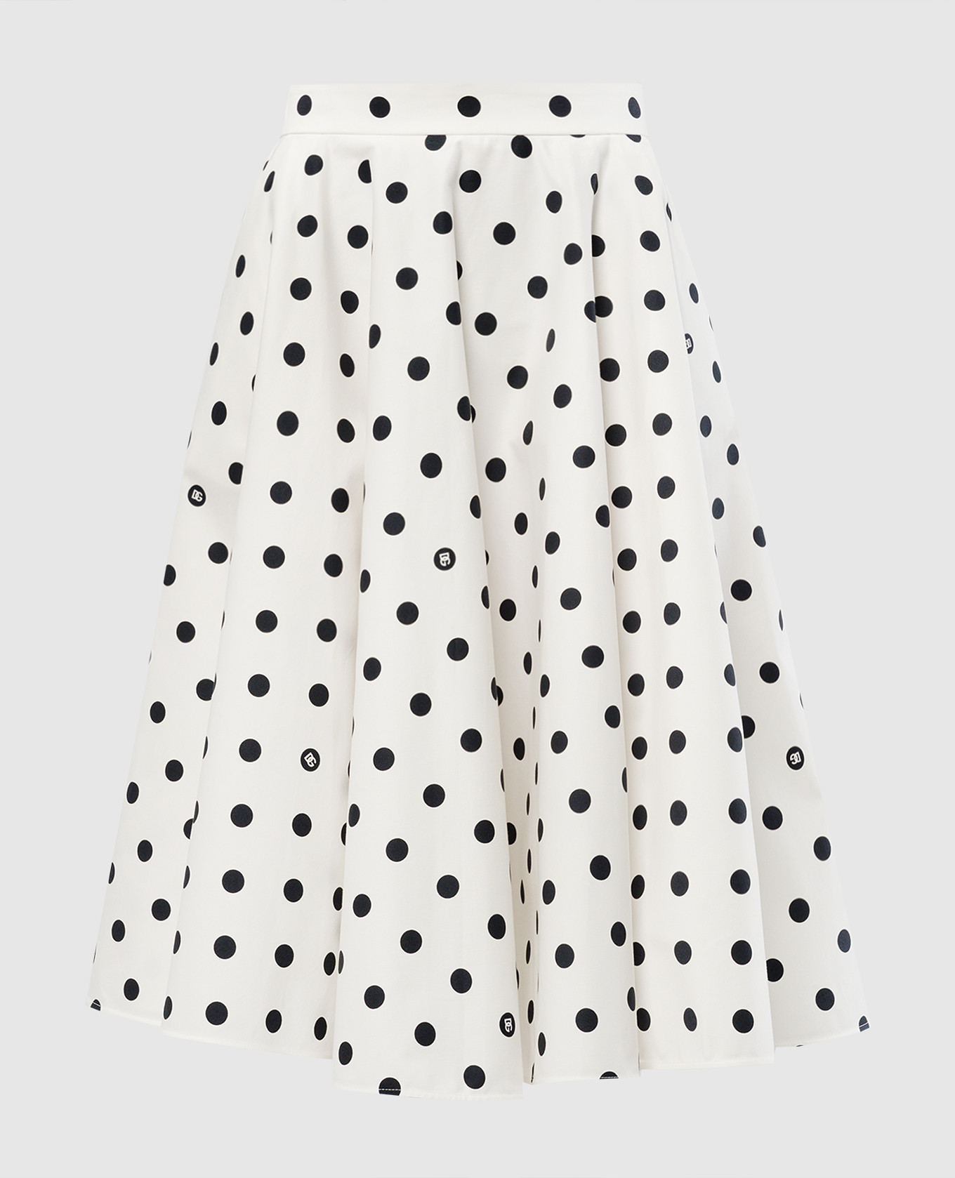 

White midi skirt with peas Dolce&Gabbana