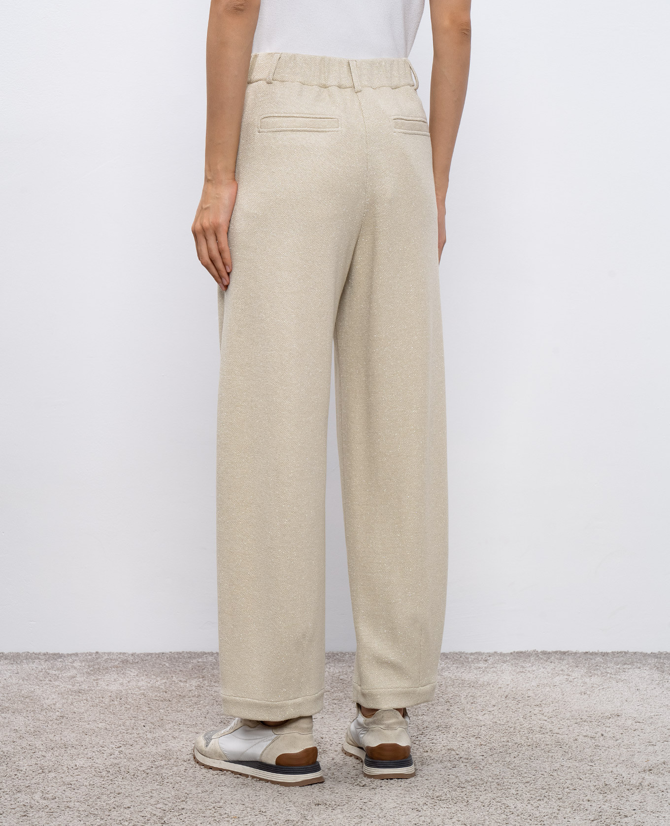 

Beige pants with lurex Brunello Cucinelli
