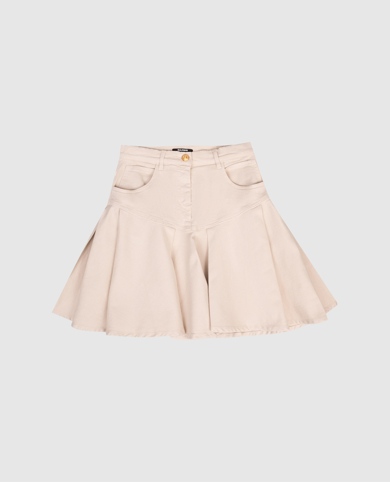 

Children's beige denim skirt with logo Balmain