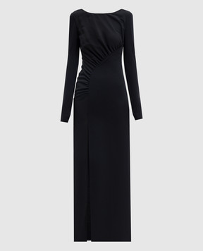 Twinset Black maxi dress with drape 252TF2030