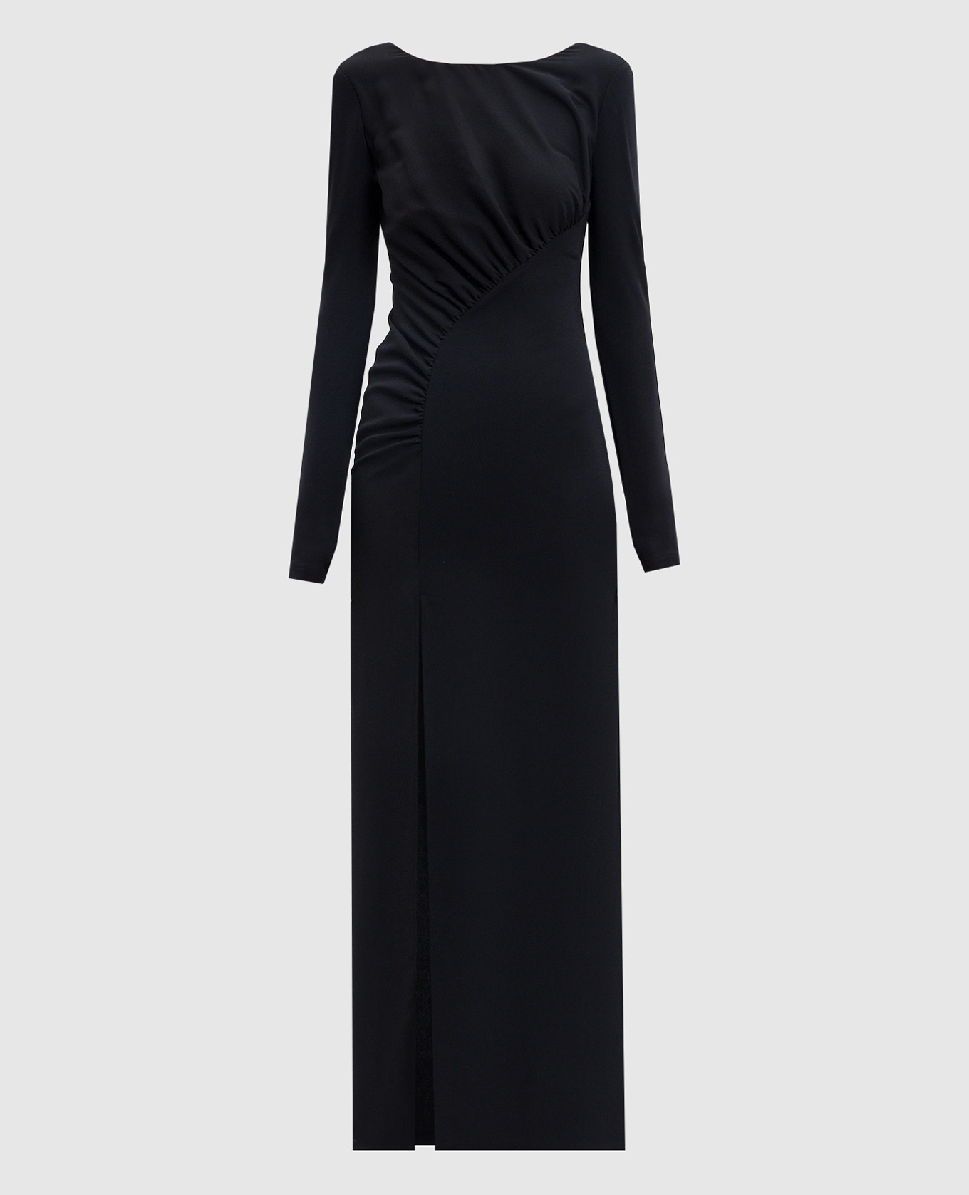 

Black maxi dress with drape Twinset