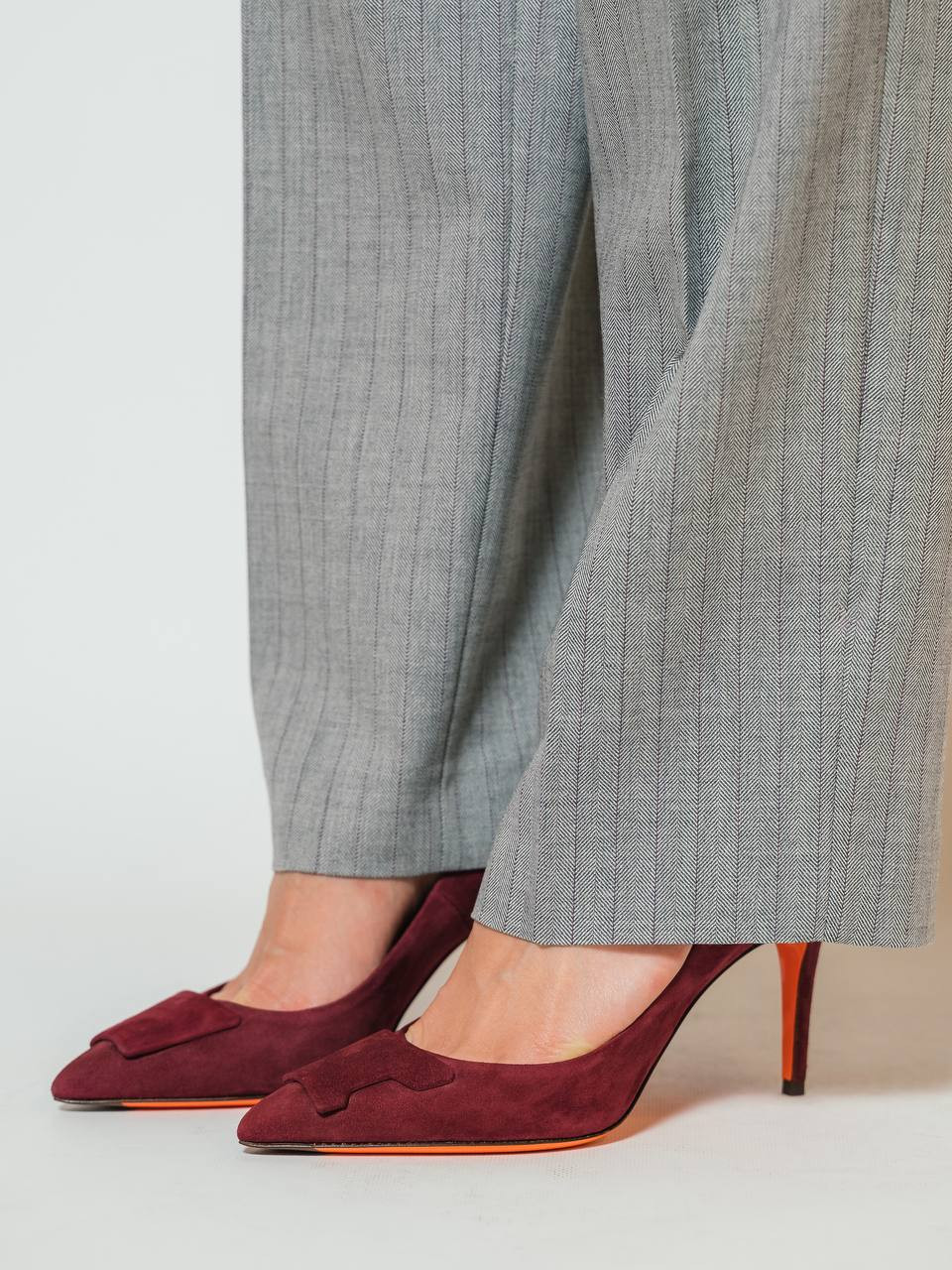 

Burgundy suede shoes Santoni