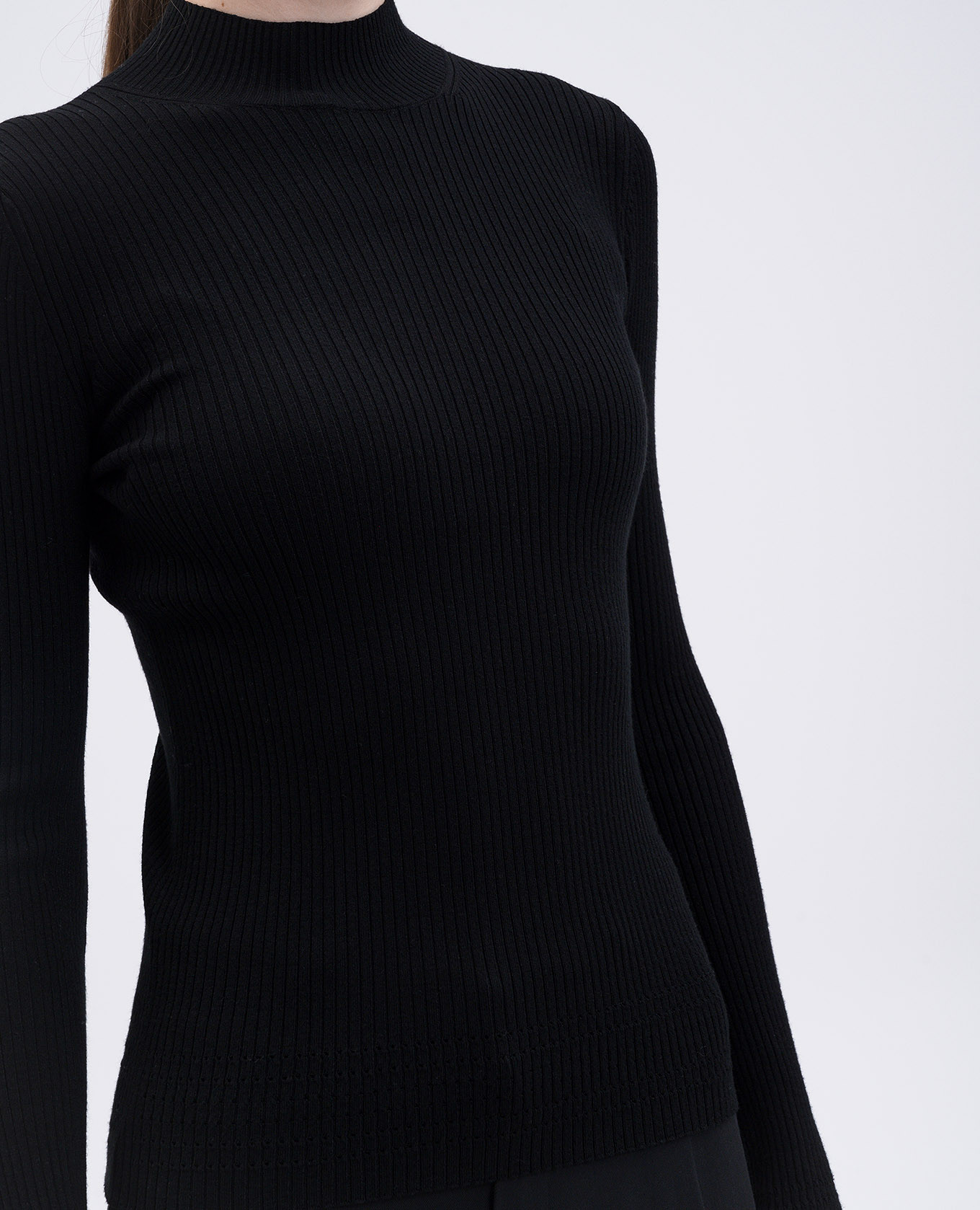 

Black ribbed golf Twinset