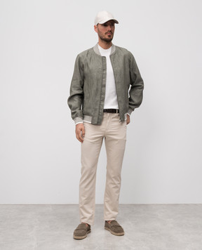 Cashmere&Whiskey White T-shirt with silk and cashmere FS03