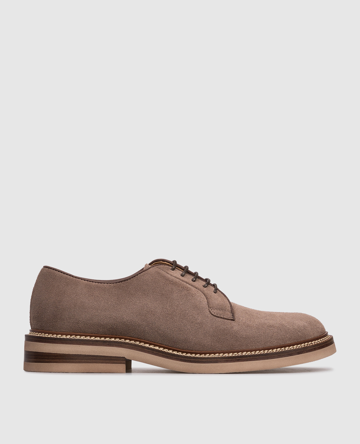 

Brown suede derby shoes Brunello Cucinelli