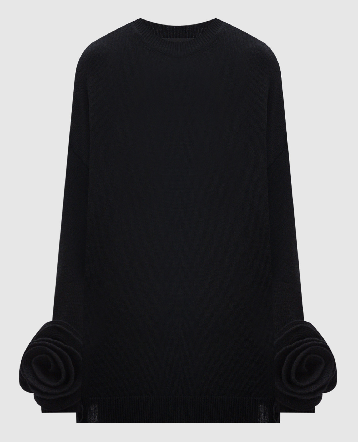 

Black wool sweater with appliqué Valentino