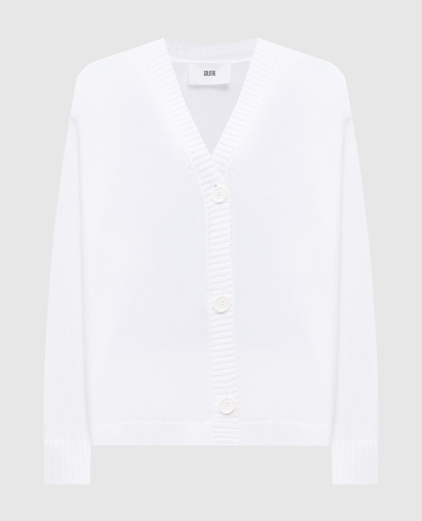 

White cardigan with slit Solotre