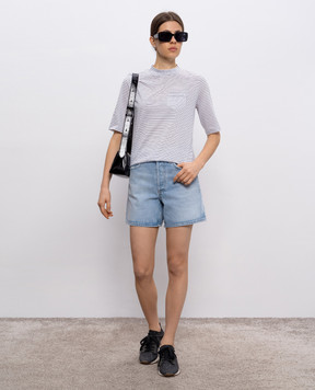 Peserico White striped T-shirt S06296J003044