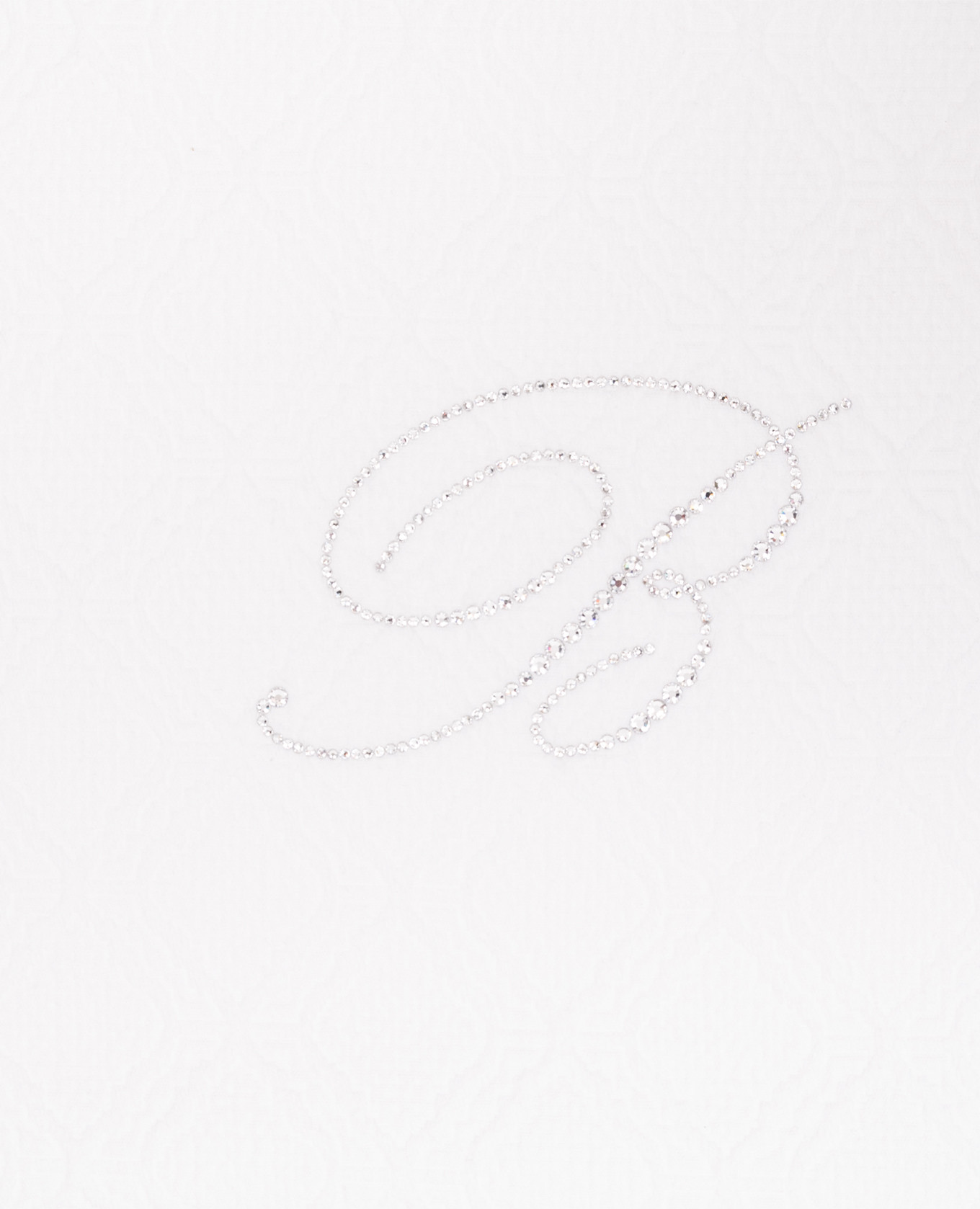 

Baia liscio white bedspread with Swarovski crystal monogram Blumarine