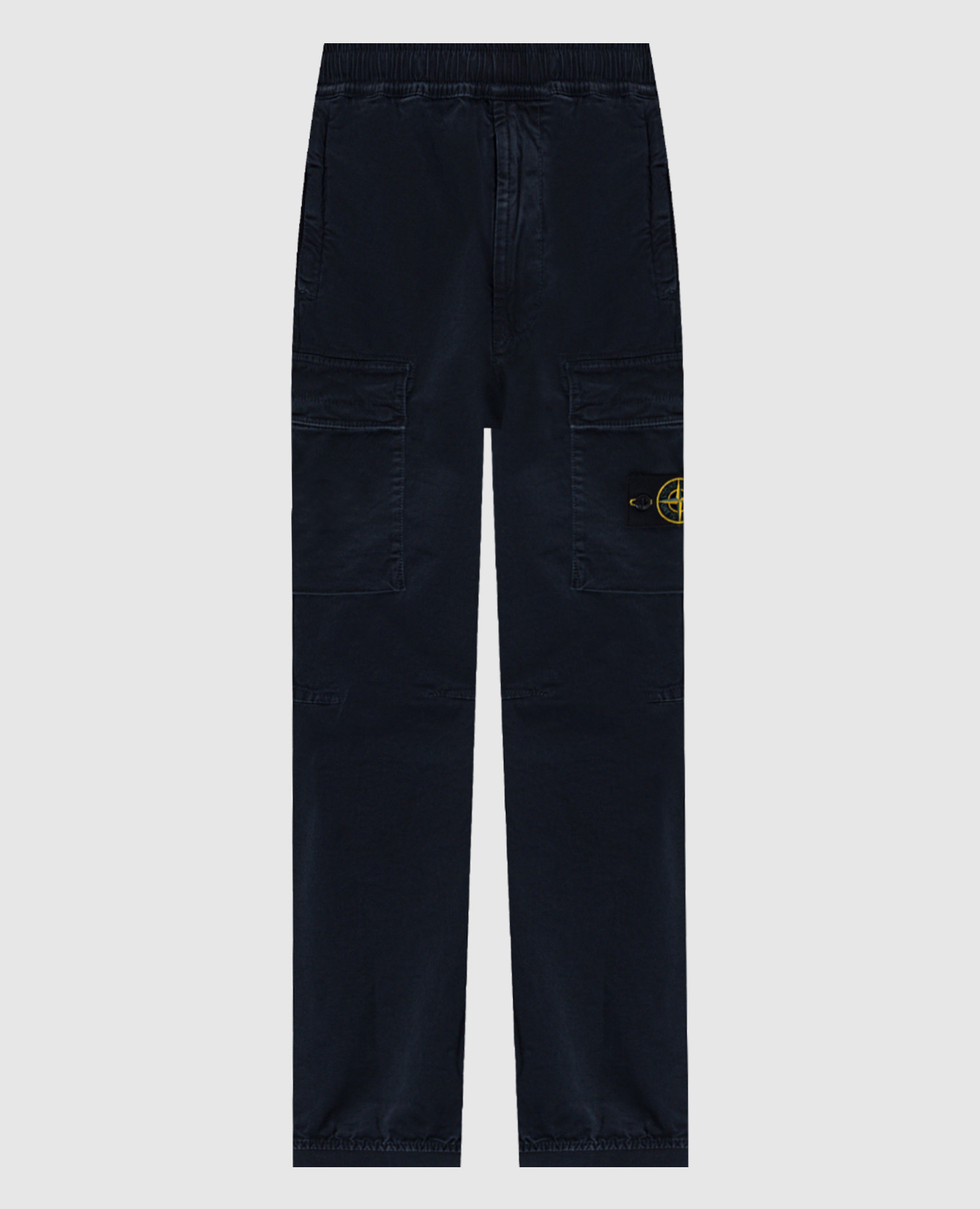 Blue cargo joggers with logo patch Stone Island