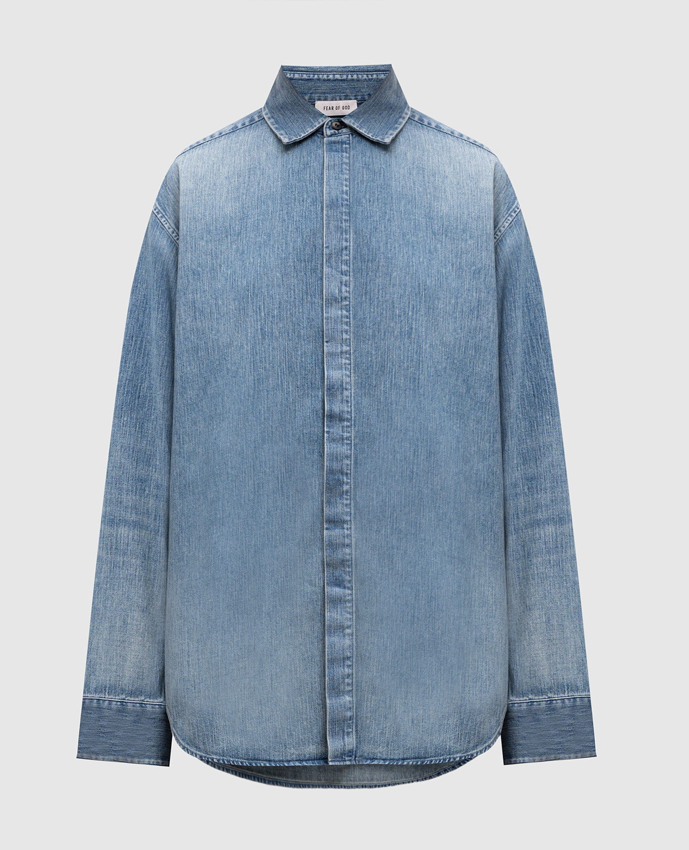 

Blue denim shirt with logo patch Fear of God, Light blue