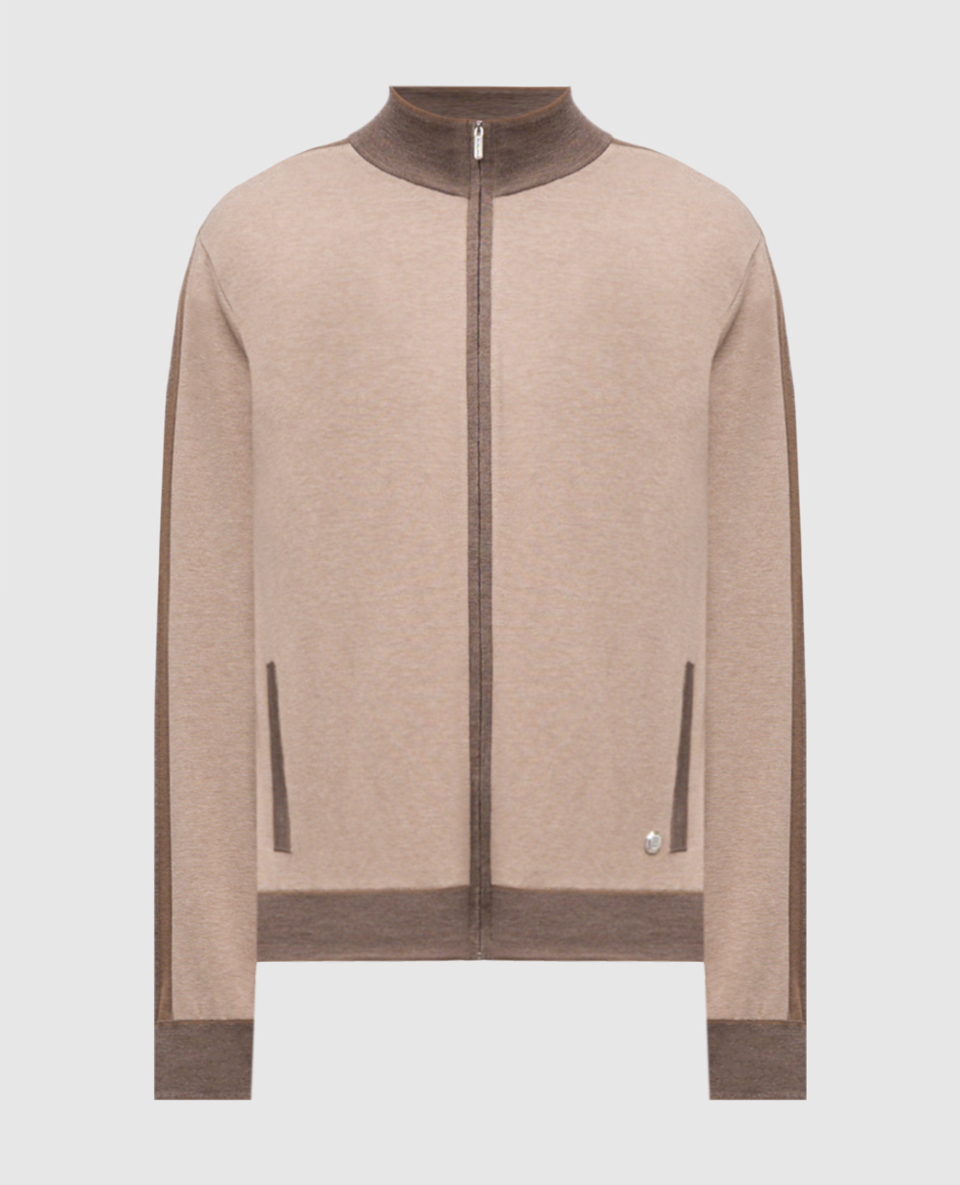 

Beige sports jacket with wool Bertolo Cashmere