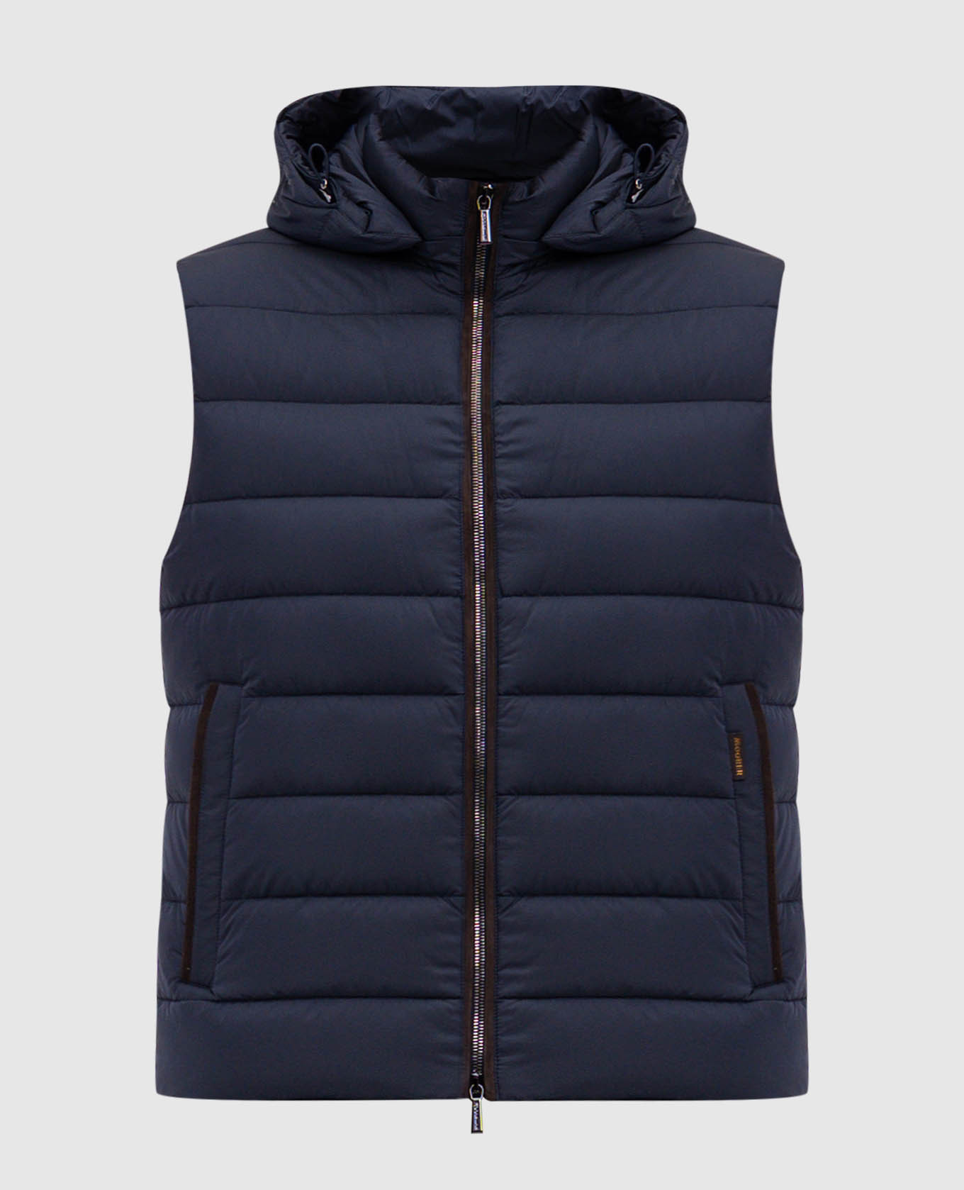 

Blue down vest FEBO with logo MooRER