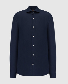Enrico Mandelli Blue linen shirt TAILOR5701