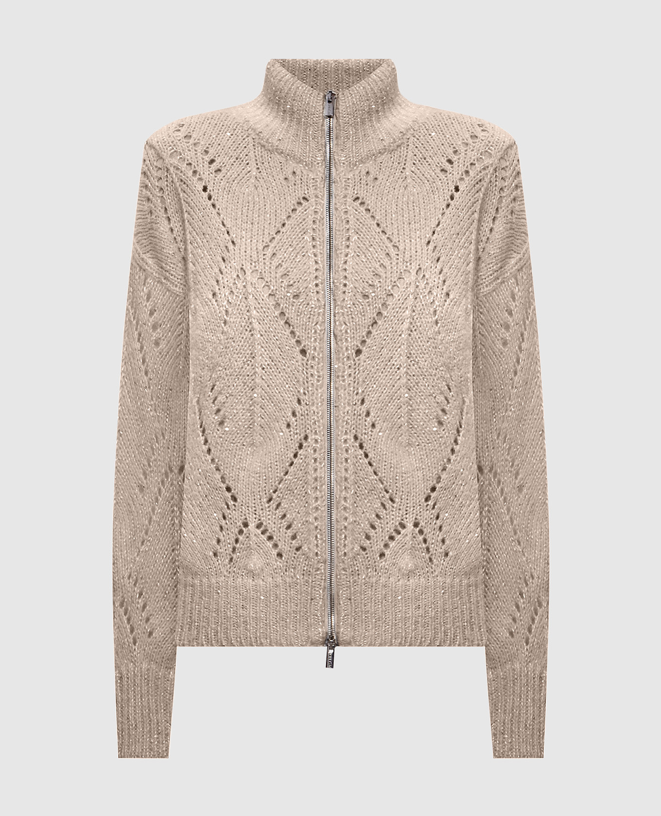 

Beige alpaca wool cardigan Peserico