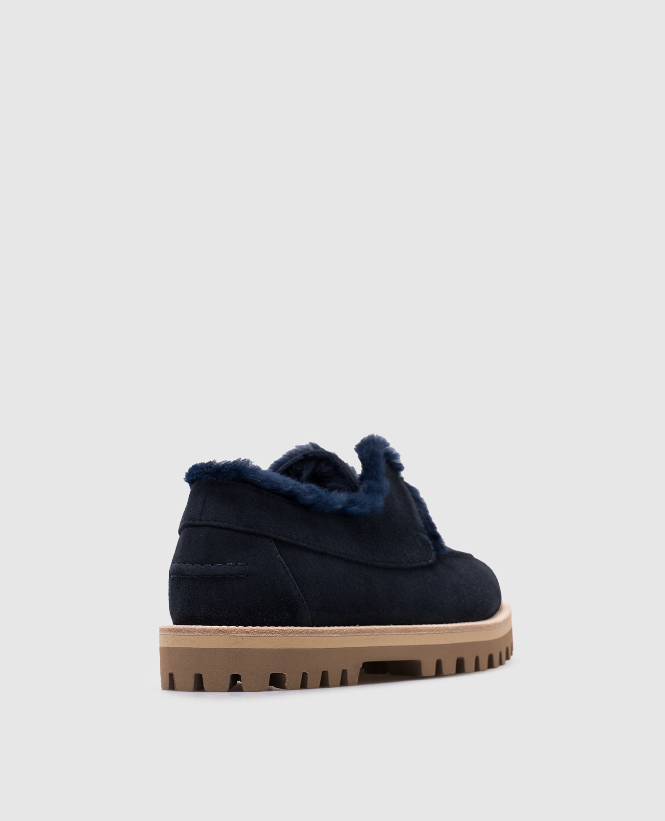 

Blue suede YACHT deserts with fur Le Silla