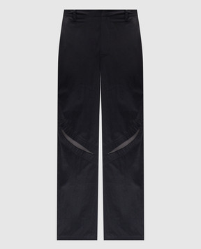Heliot Emil Black pants RESILIENCE with elastic inserts M10180