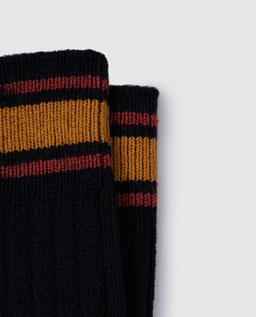 Etro Blue socks made of wool WAVA0004AV391