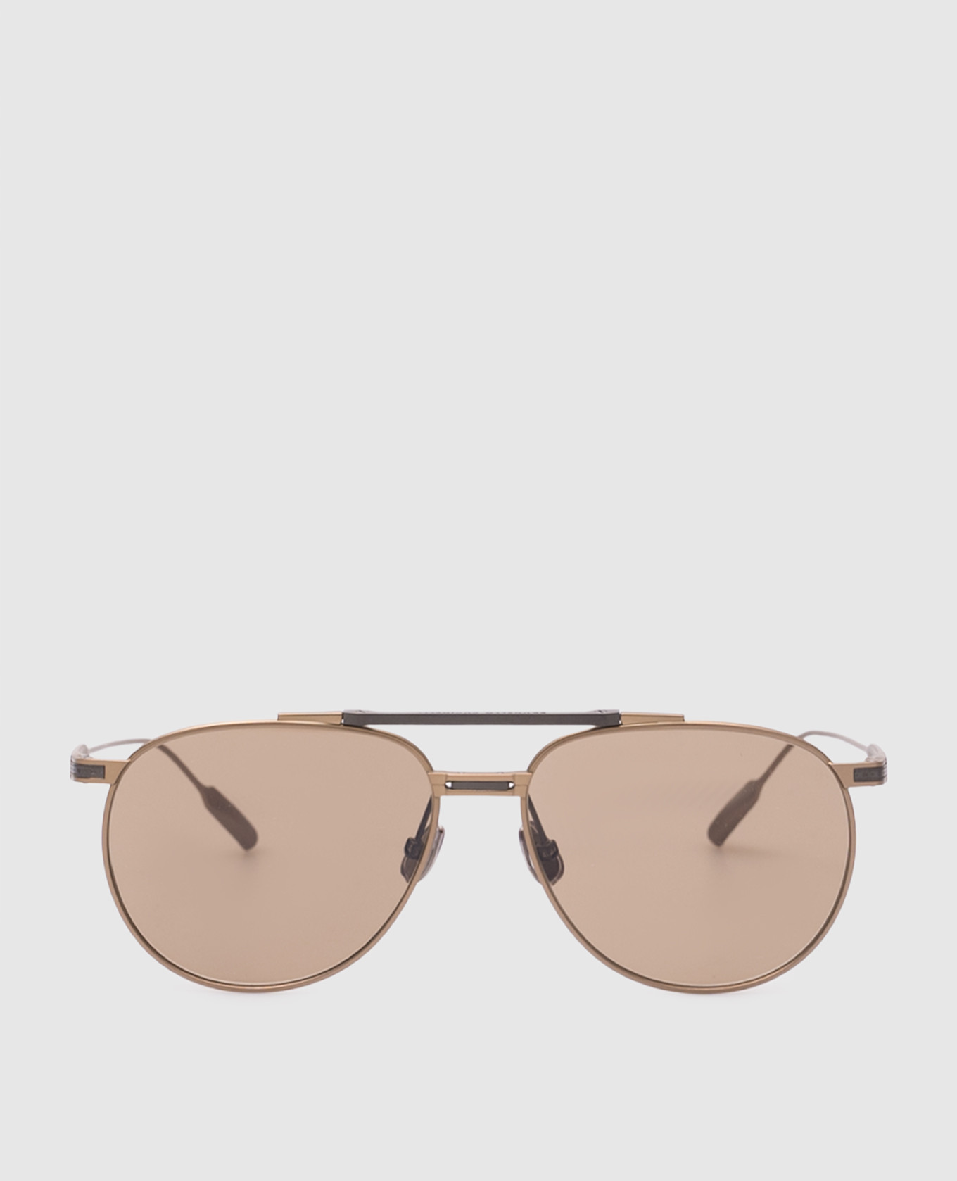 

Brown titanium aviator sunglasses Brunello Cucinelli
