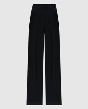 Del Core Black palazzo pants with wool P001752T0891