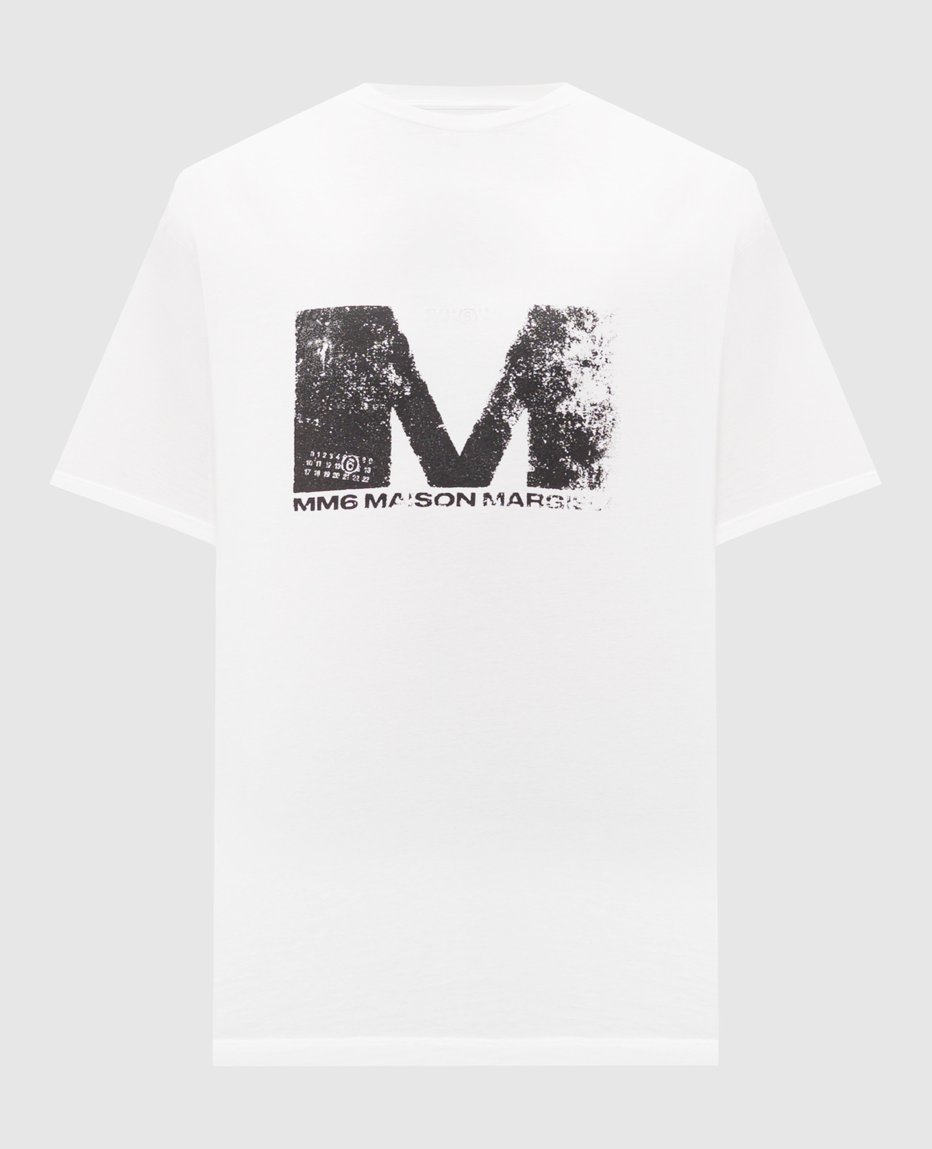 White t-shirt with contrasting logo print